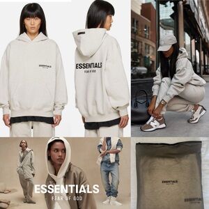 New Fear of God Essentials Light Oat Hoodie in XS Small Unisex